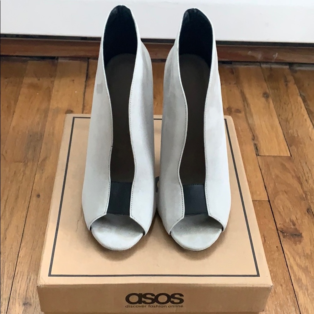 Peep toe booties